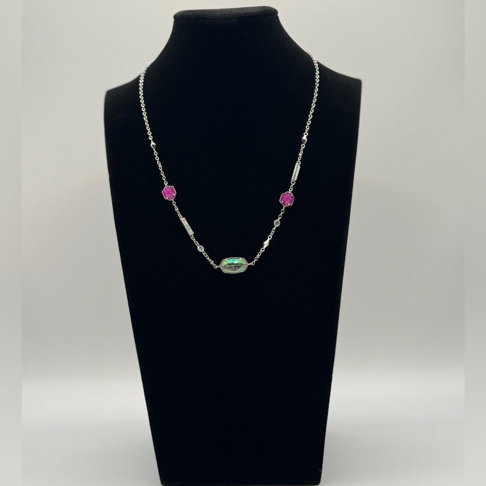 Kendra Scott Adjustable Necklace, Iridescent and Fuschia